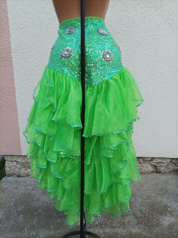 Zelena Kostim Suknja za Trbušni Ples/Burlesku M