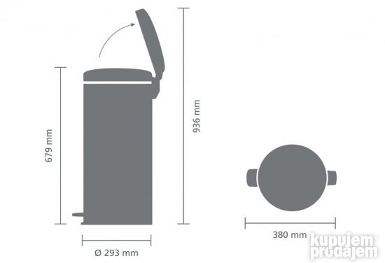 Kanta za Smece 30L Mat-Crna - Brabantia