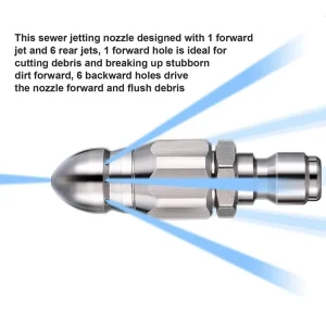 Mlaznica visokog pritiska Prskalica za ciscenje cevi 7 rupa