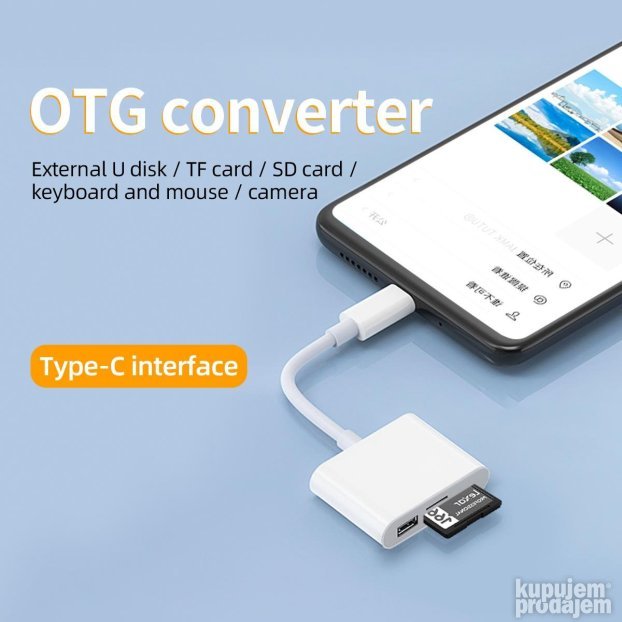 USB Type-C SDXC citac kartica za mobilne telefone i tablete