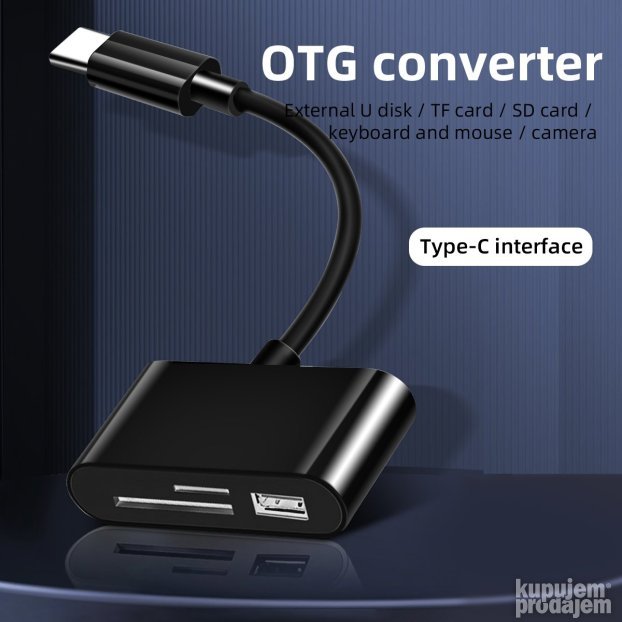 USB Type-C SDXC citac kartica za mobilne telefone i tablete