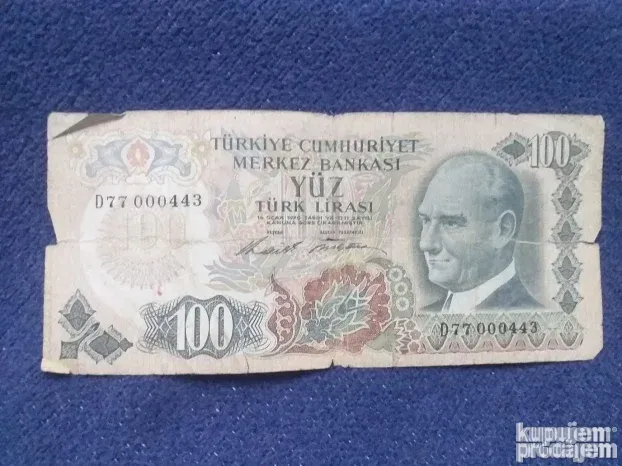 100 Turskih lira iz 1970 godine