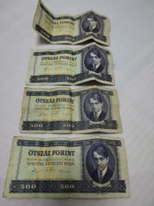 Novčanice Mađarska 500 forinta 1990 god ,4 komada