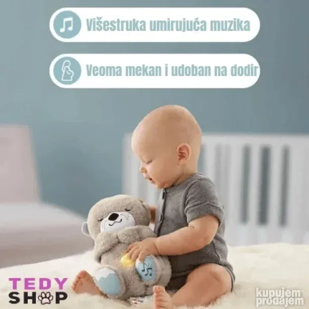 Meda koji diše, svetli i svira uspavanke TOP IGRAČKA za bebe