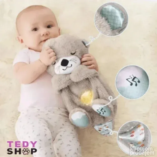 Meda koji diše, svetli i svira uspavanke TOP IGRAČKA za bebe