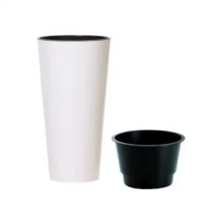 Plastična saksija Tubus Slim 30x57cm bela