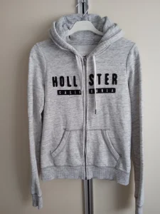 Dukserica Hollister S svetlo siva pamuk