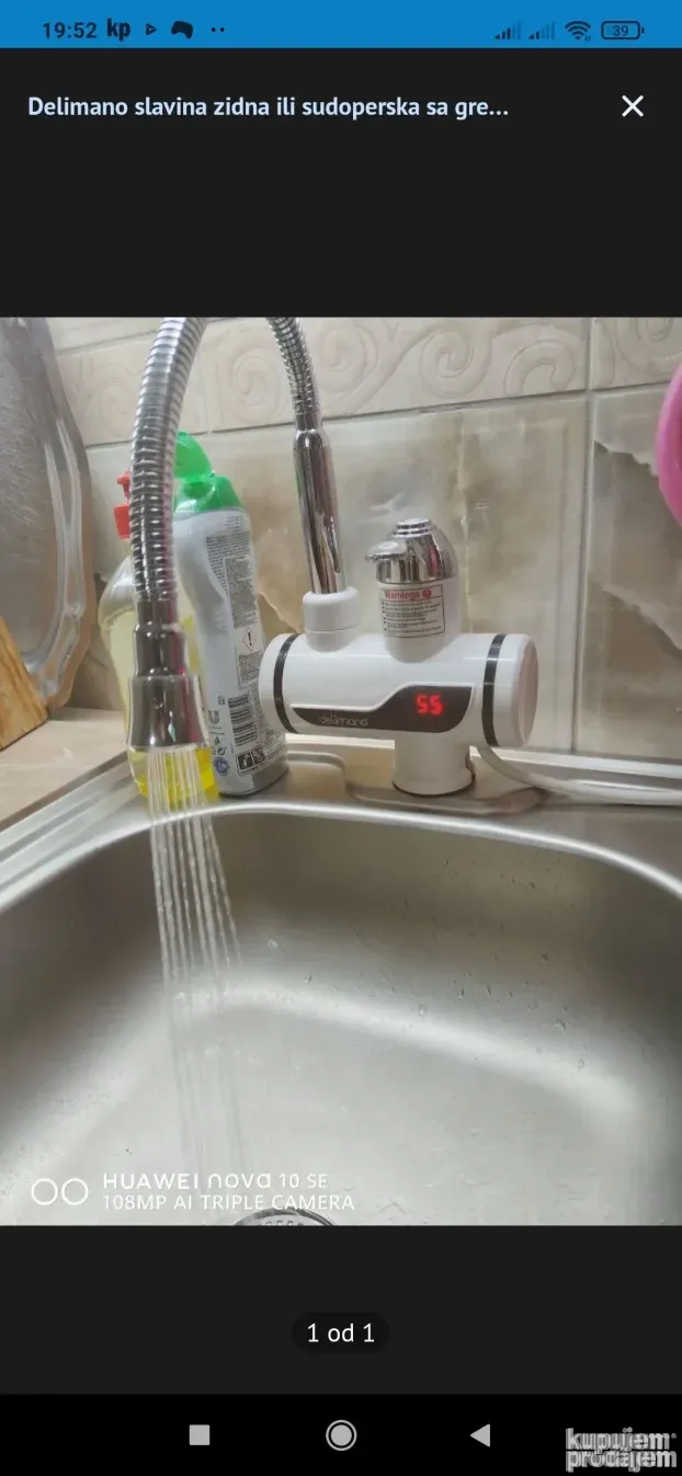Delimano slavina Garancija zidna sudoperska sa grejačemNOVO