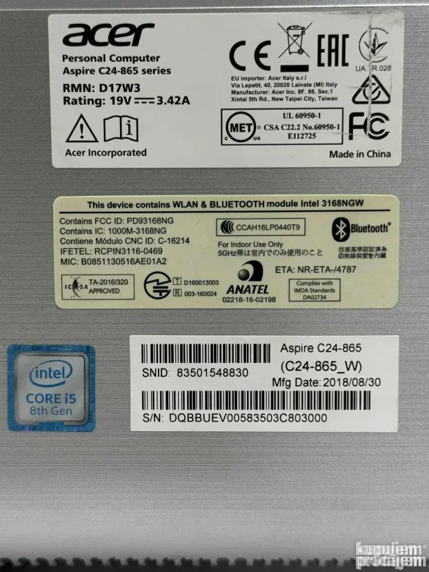 Acer Aspire C24 i5-8250 23.8inch-a Full HD