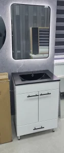 Lavabo sa ormaricem - crni lavabo
