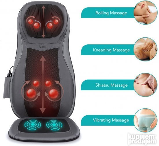 Masazer Shiatsu celo telo sa 8 kugli - Naipo MGM-C11C