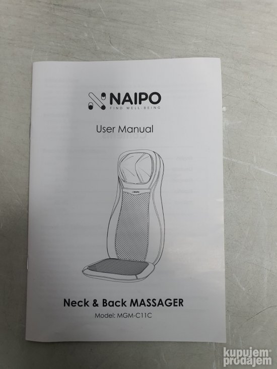 Masazer Shiatsu celo telo sa 8 kugli - Naipo MGM-C11C