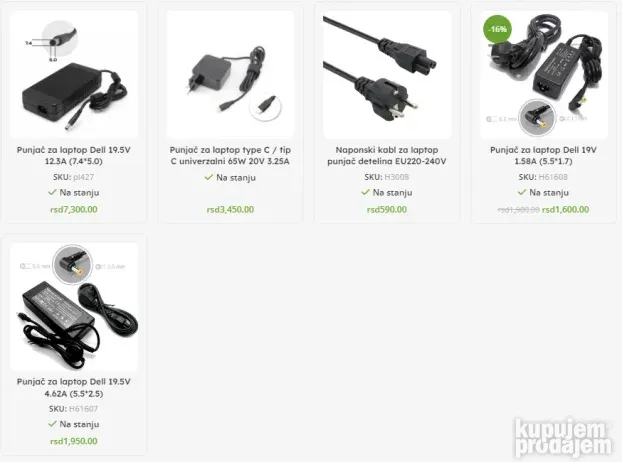 Punjač za DELL laptop - svi modeli - NOVO SA GARANCIJOM !