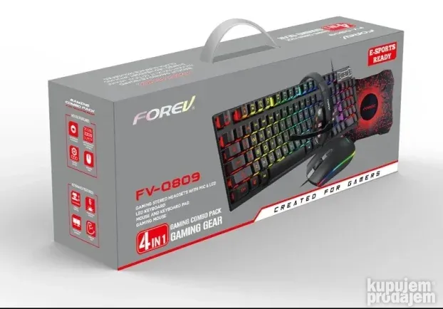 Forev FV-Q809 Gaming set, Tastatura +Miš +Pad +Slušalice