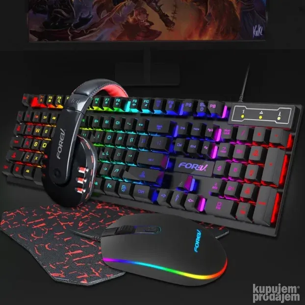 Forev FV-Q809 Gaming set, Tastatura +Miš +Pad +Slušalice