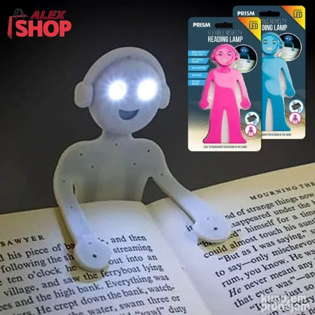 Fleksibilna lampa za čitanje knjiga držač i obeleživač