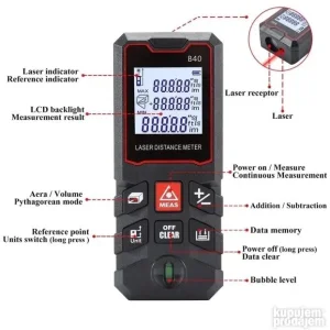 Laserski metar sa libelom - 50 metara - 2500 din Novo
