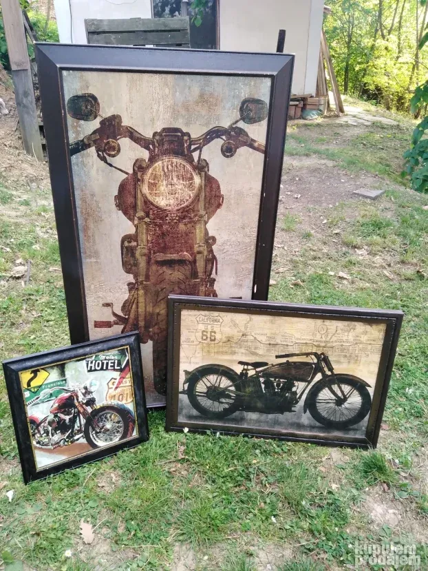 Uramnjeni posteri motocikala 2 komada