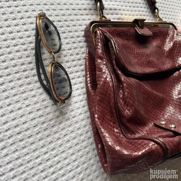 MAXMARA ORIGINAL midi burgundi tasna torba
