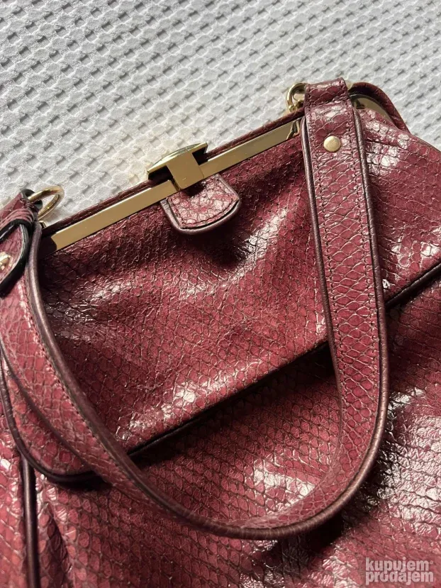 MAXMARA ORIGINAL midi burgundi tasna torba