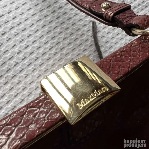 MAXMARA ORIGINAL midi burgundi tasna torba