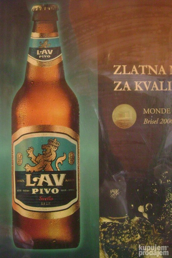 Reklama kartonska Lav pivo