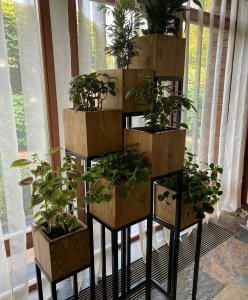 Delux žardinjera Drvo&metal