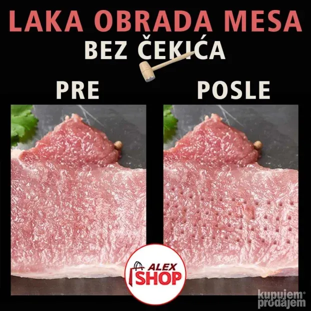 Tenderizer za meso čekić sa bodljama za omekšavanje mesa