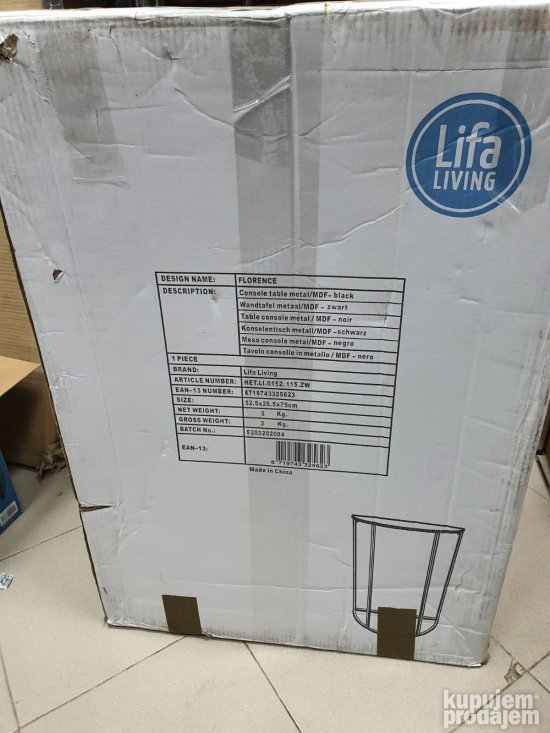 Polukruzni Stocic Polica 75x52.5x26.5-LIFA LIVING