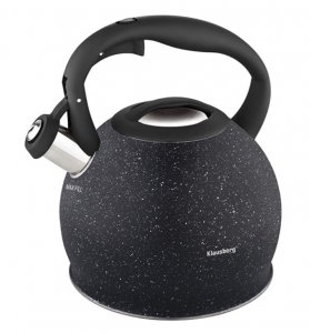 Klausberg KB7320 čajnik sa zviždukom mermerni crni 2l