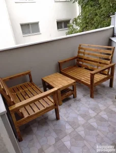 Drvene fotelje,setovi