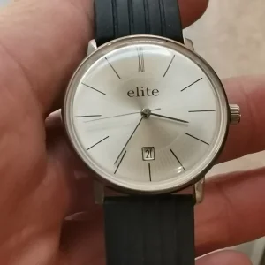 Vintage Watch Elite Quartz Japan Movt Jumbo 40mm