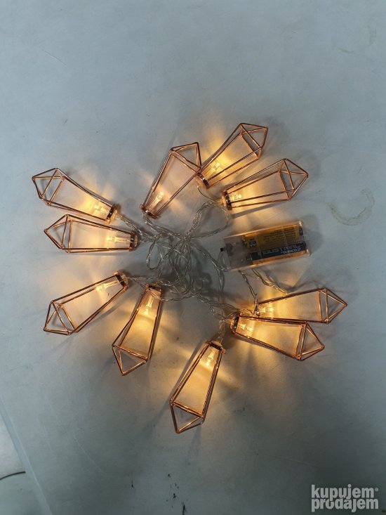 LED Lampe 10kom 1,5M na Baterije Dijamant Toplo Belo Arestor