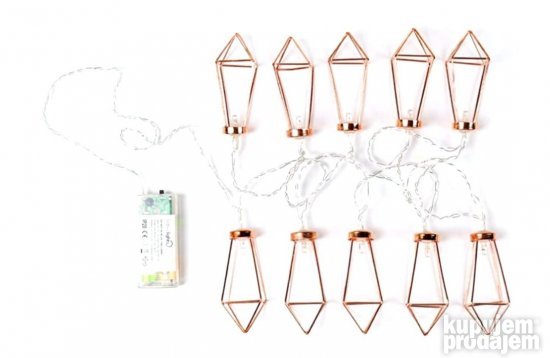 LED Lampe 10kom 1,5M na Baterije Dijamant Toplo Belo Arestor