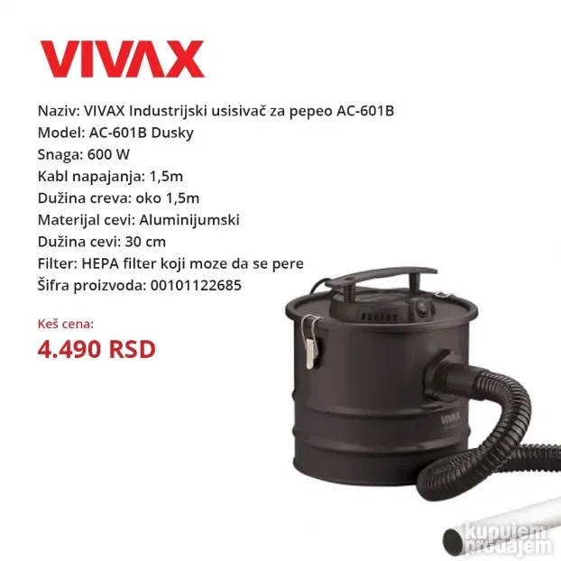 Standardni usisivači - Usisivači za pepeo (Više modela)