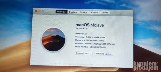 MacBook Air 13 Early 2014 maticna ploca sa i5-1.4Gh