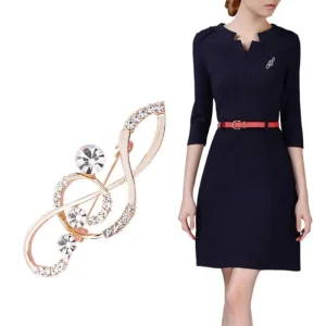 Elegantni broš za dame - violinski ključ