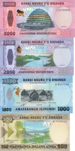 RWANDA Ruanda 500, 1000, 2000 i 5000 Francs 2019/2024 UNC