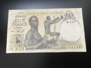 Afrika 10 franaka.1954.