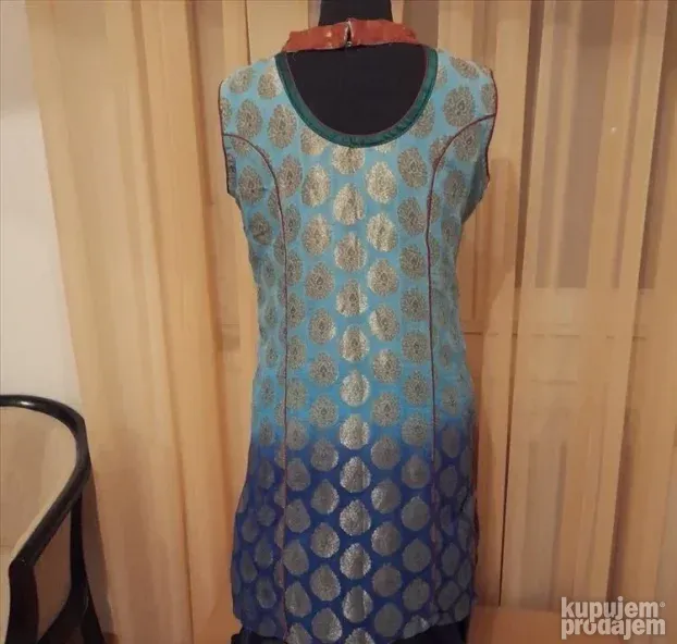 Indijski dugi prsluk sa šlicevima vel m