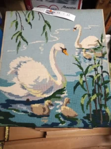 Neuramljeni goblen Labud 46x52cm