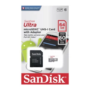 SanDisk Ultra Micro SD 64GB+Adapter SDSQUAR-064G-GN6MA
