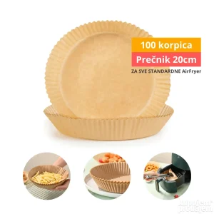 Papirne korpice za AirFryer 50/100/150- pek papir friteza