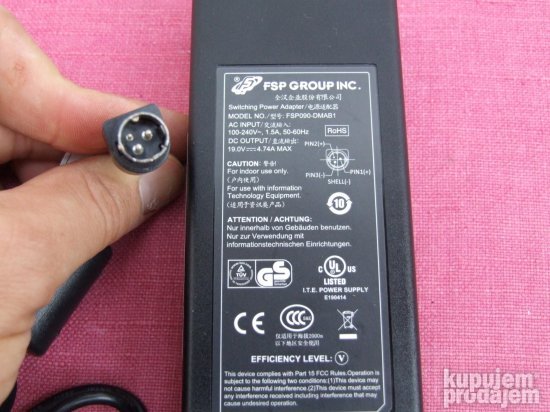 FSP Group 19V 4.74A ORIGINAL 3 pin + GARANCIJA!