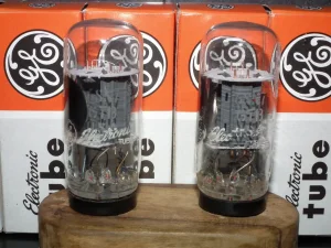 6SN7GTB General Electric NOS Coin Base Matched Pair
