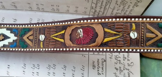 Bajkerski MOUNT RUSHMORE USA, Ručno slikani kaiš Mexiko i KO