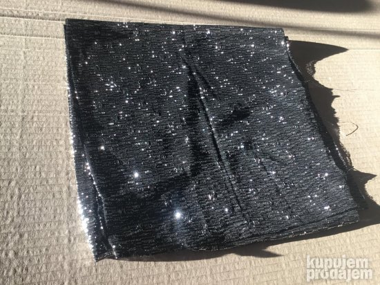 MATERIJAL za šivenje, nov, srebrno-crni, 100x25cm