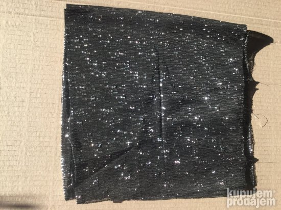 MATERIJAL za šivenje, nov, srebrno-crni, 100x25cm