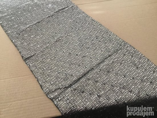 MATERIJAL za šivenje, nov, srebrno-crni, 100x25cm