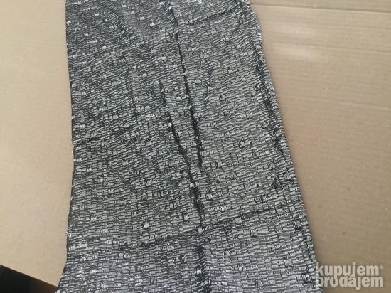 MATERIJAL za šivenje, nov, srebrno-crni, 100x25cm